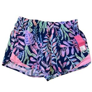 Lilly Pulitzer Pink and Blue Athletic Shorts XS NWT